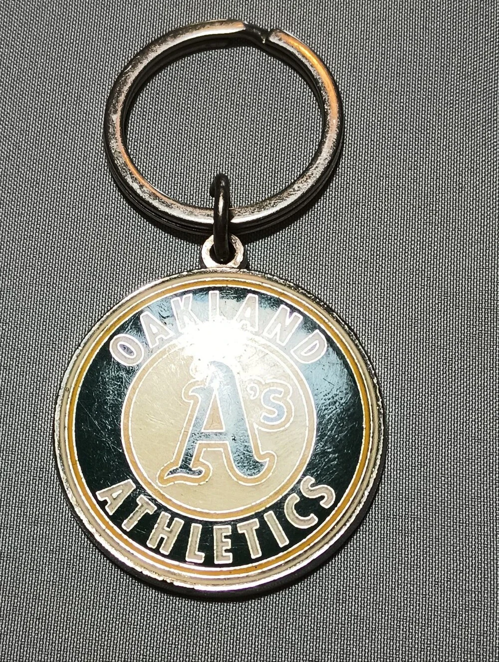 Oakland Athletics Enamel Keychain 1990's